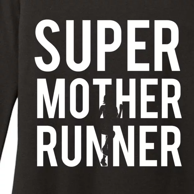 Super Mother Runner Gift For Mom Runners And Mom Athletes Gift Womens CVC Long Sleeve Shirt