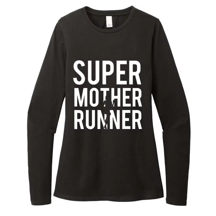 Super Mother Runner Gift For Mom Runners And Mom Athletes Gift Womens CVC Long Sleeve Shirt