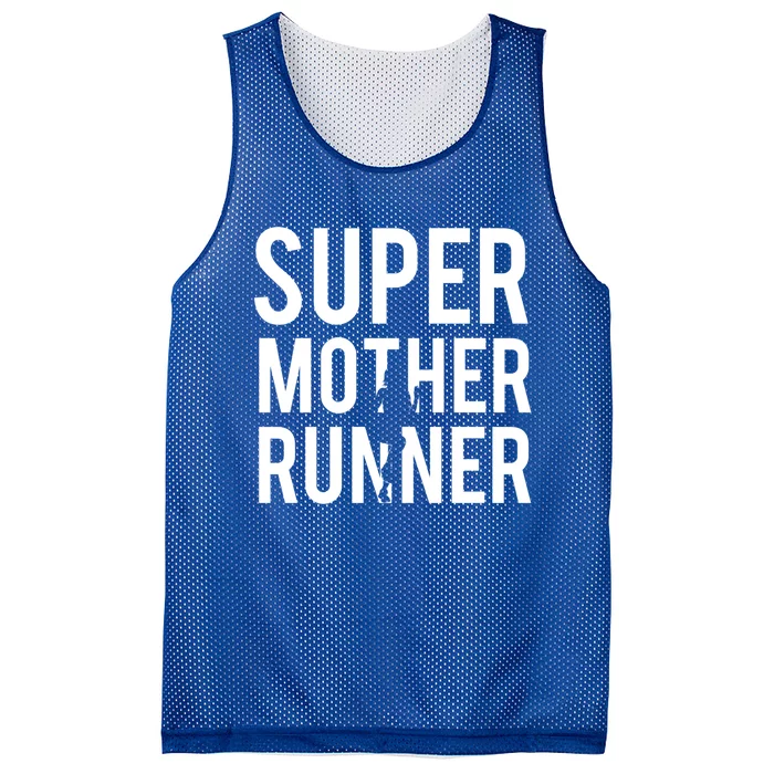 Super Mother Runner Gift For Mom Runners And Mom Athletes Gift Mesh Reversible Basketball Jersey Tank