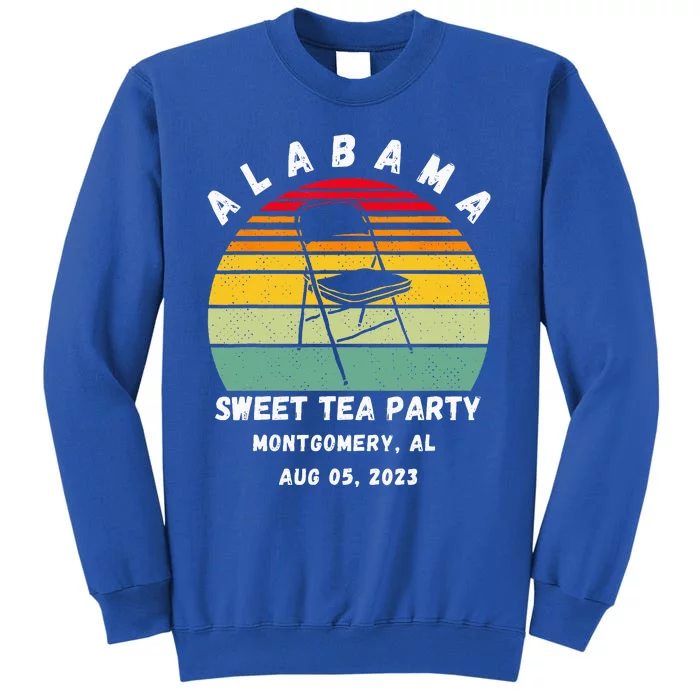 Survived Montgomery Riverfront Brawl Boat Sweet Tea Party Tall Sweatshirt