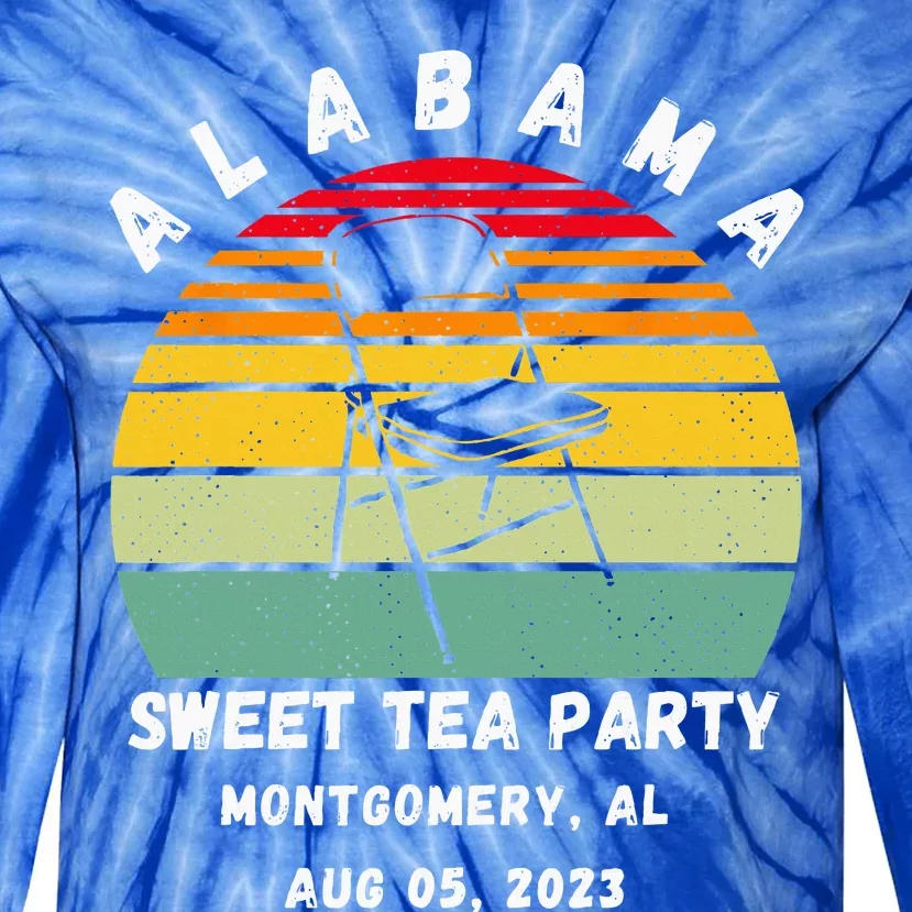 Survived Montgomery Riverfront Brawl Boat Sweet Tea Party Tie-Dye Long Sleeve Shirt