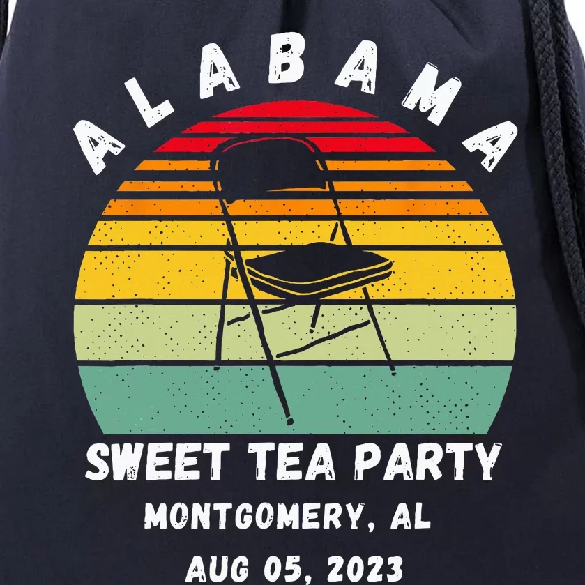 Survived Montgomery Riverfront Brawl Boat Sweet Tea Party Drawstring Bag