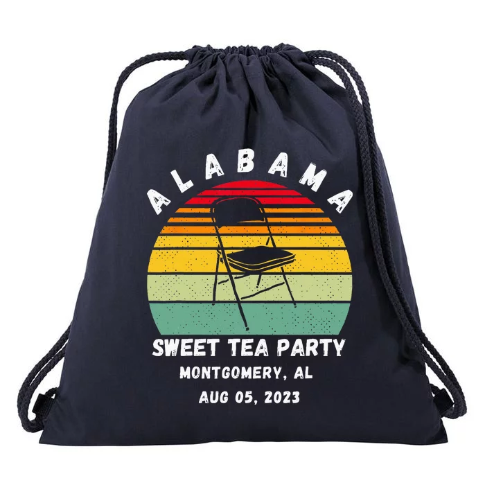 Survived Montgomery Riverfront Brawl Boat Sweet Tea Party Drawstring Bag