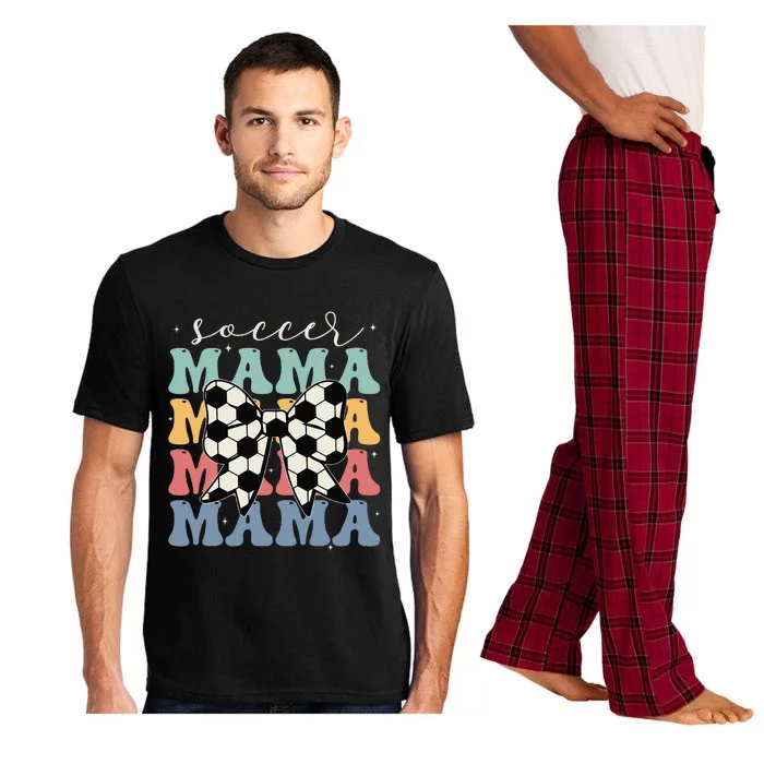 Soccer Mama Retro Groovy Soccer Softball Mom Pajama Set