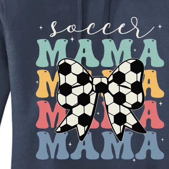 Soccer Mama Retro Groovy Soccer Softball Mom Women's Pullover Hoodie