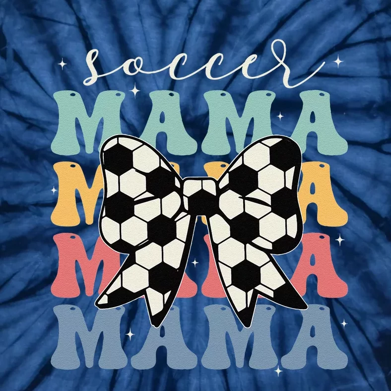 Soccer Mama Retro Groovy Soccer Softball Mom Tie-Dye T-Shirt