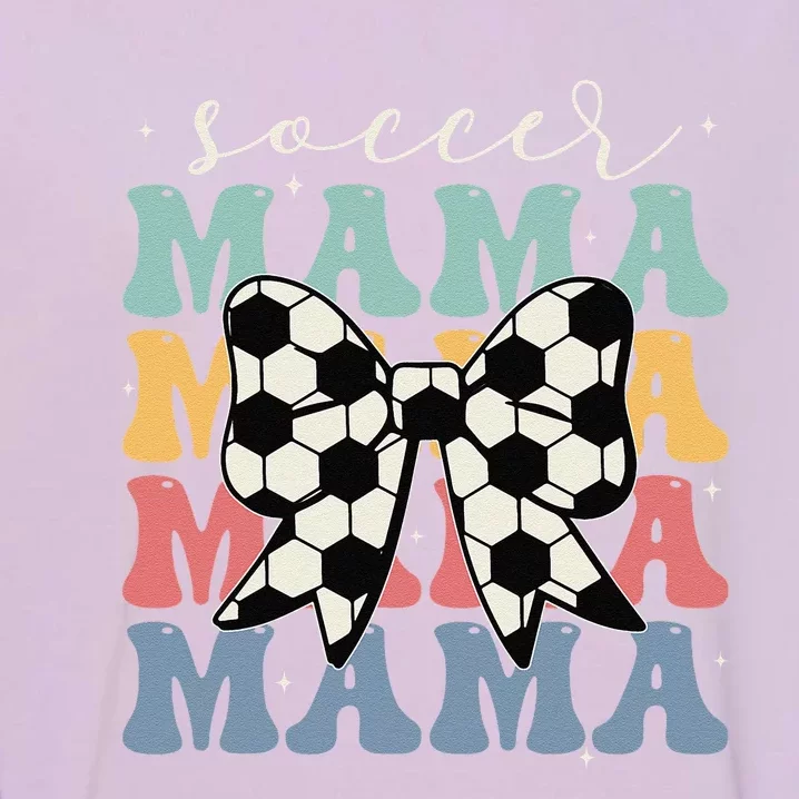 Soccer Mama Retro Groovy Soccer Softball Mom Garment-Dyed Sweatshirt