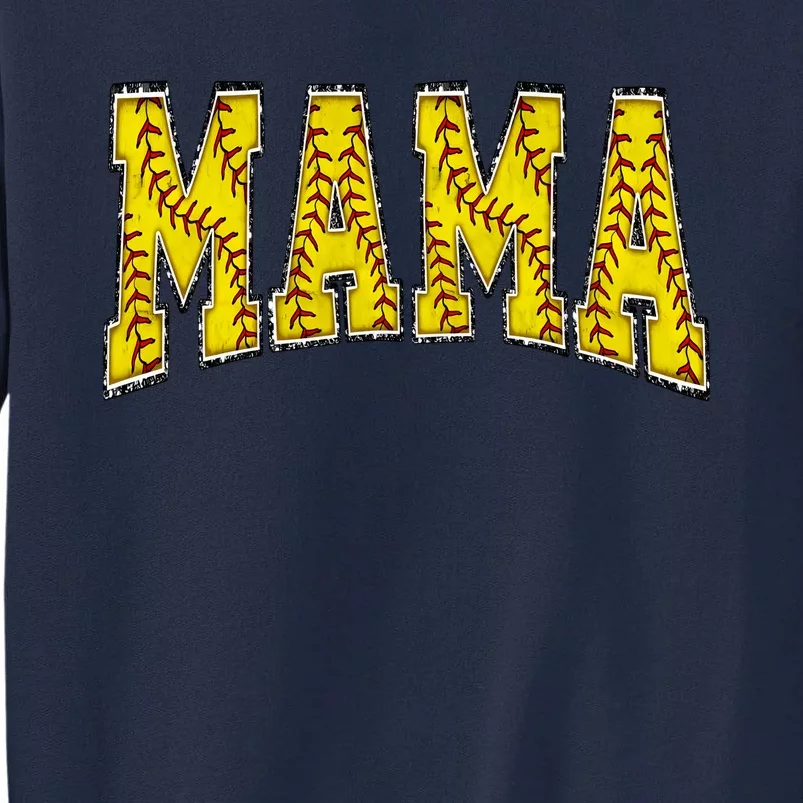 Softball Mama Retro Mothers Day Tall Sweatshirt