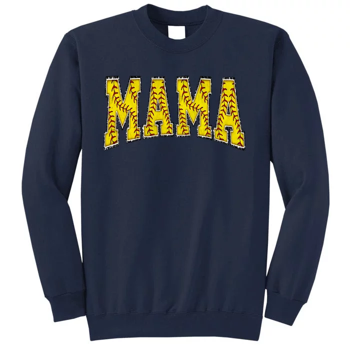 Softball Mama Retro Mothers Day Tall Sweatshirt