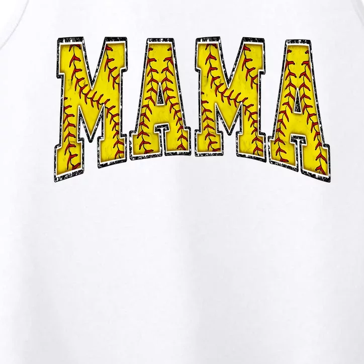 Softball Mama Retro Mothers Day Performance Tank