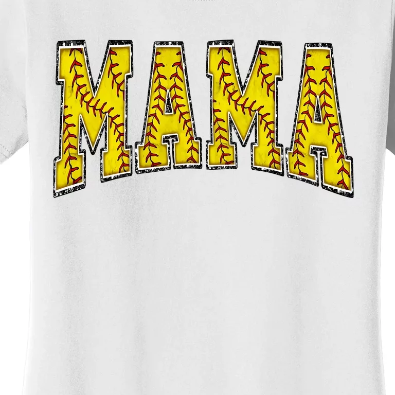 Softball Mama Retro Mothers Day Women's T-Shirt