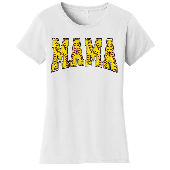 Softball Mama Retro Mothers Day Women's T-Shirt