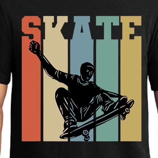 Skateboarding Man Retro Skate Hobby Sport Lover Skater Gift Pajama Set