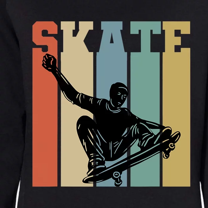 Skateboarding Man Retro Skate Hobby Sport Lover Skater Gift Womens California Wash Sweatshirt