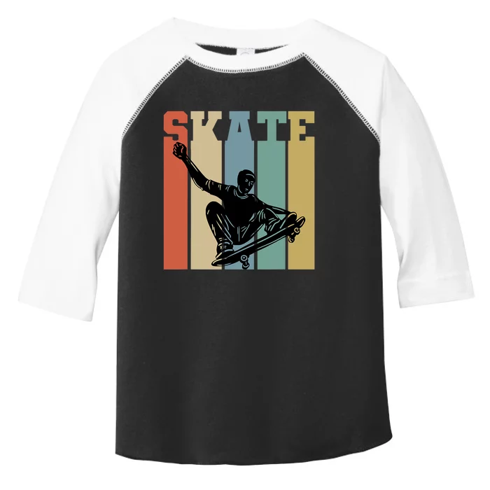 Skateboarding Man Retro Skate Hobby Sport Lover Skater Gift Toddler Fine Jersey T-Shirt