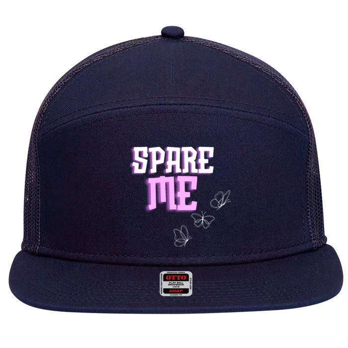 Spare Me Reality Tv Show Meme Doggie 7 Panel Mesh Trucker Snapback Hat