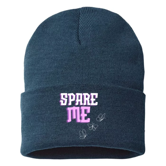 Spare Me Reality Tv Show Meme Doggie Sustainable Knit Beanie