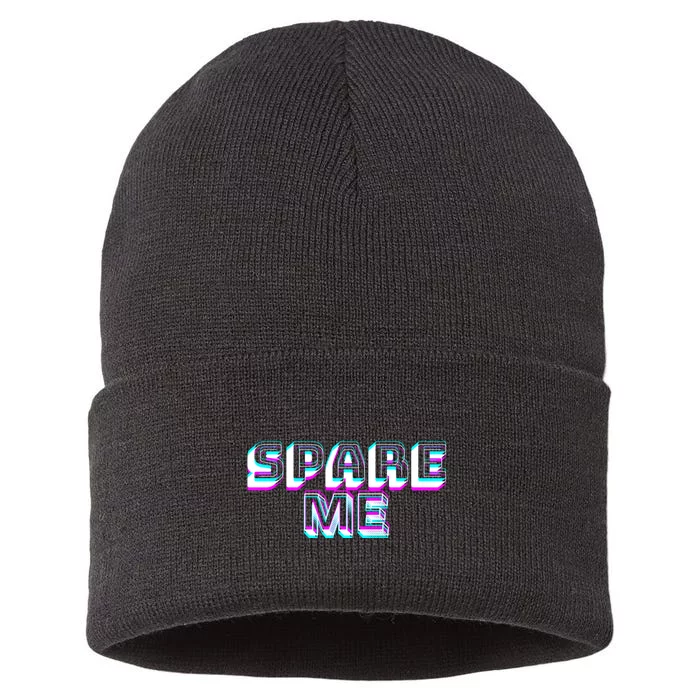 Spare Me Reality Tv Show Meme Doggie Sustainable Knit Beanie