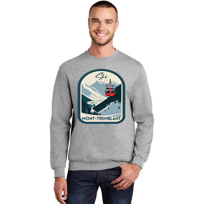 Ski Monttremblant Retro Vintage Style Monttremblant Skiing Tall Sweatshirt