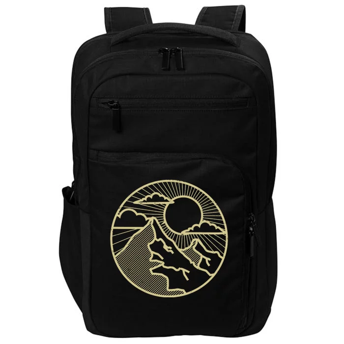 Sunset Mountain Retro Impact Tech Backpack