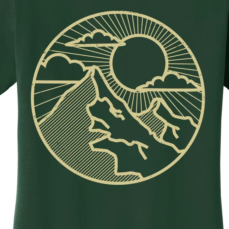 Sunset Mountain Retro Women's T-Shirt