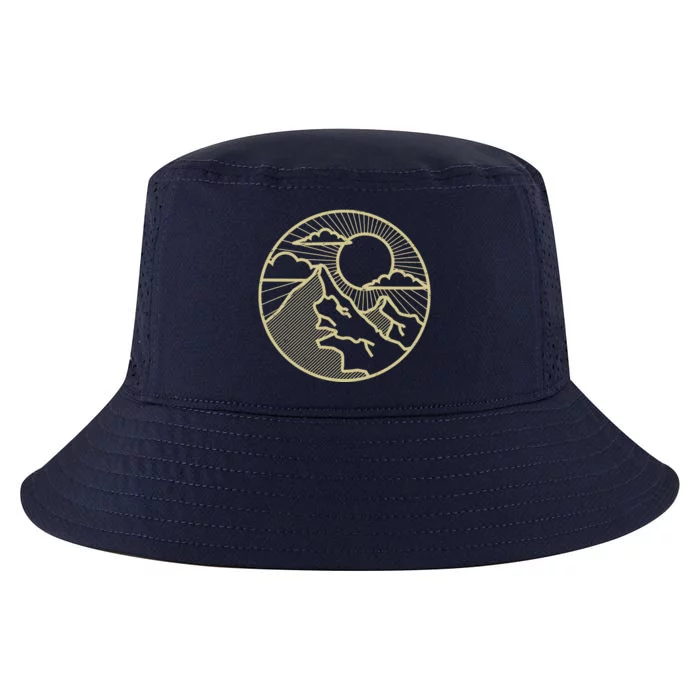 Sunset Mountain Retro Cool Comfort Performance Bucket Hat