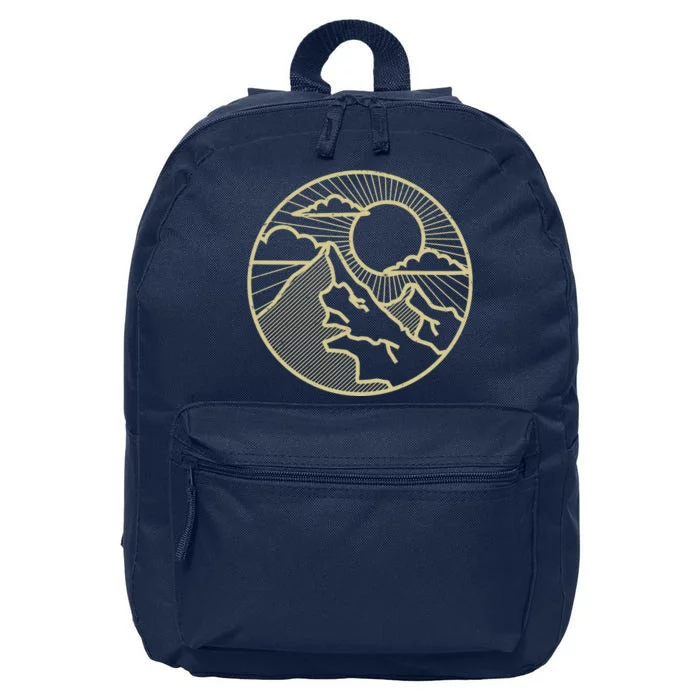 Sunset Mountain Retro 16 in Basic Backpack