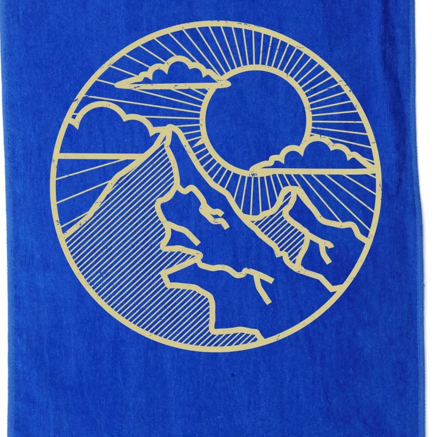 Sunset Mountain Retro Platinum Collection Golf Towel