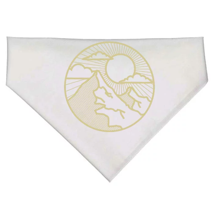 Sunset Mountain Retro USA-Made Doggie Bandana