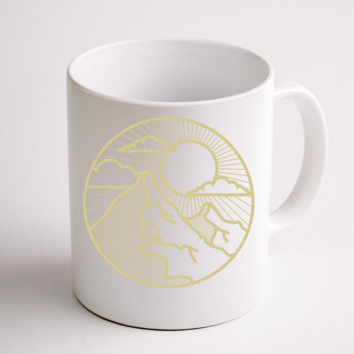 Sunset Mountain Retro Front & Back Coffee Mug