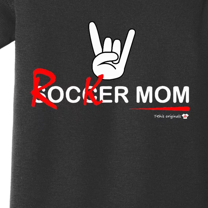 Soccer Mom Rocker Mom Rock Rebellious And Fun Baby Bodysuit