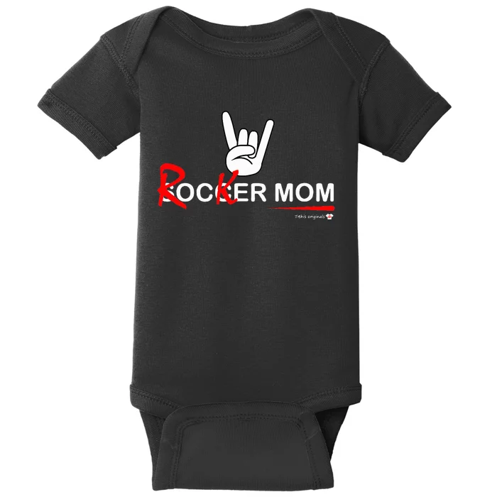 Soccer Mom Rocker Mom Rock Rebellious And Fun Baby Bodysuit