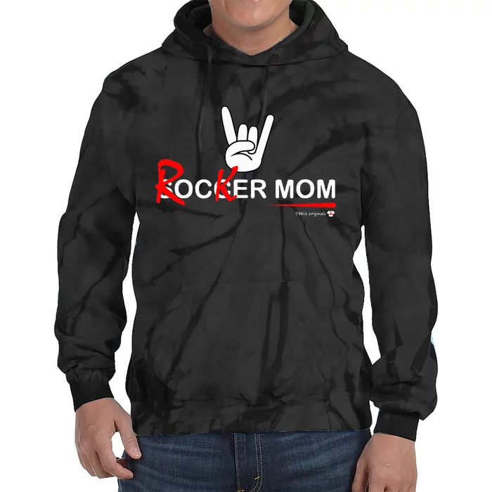 Soccer Mom Rocker Mom Rock Rebellious And Fun Tie Dye Hoodie