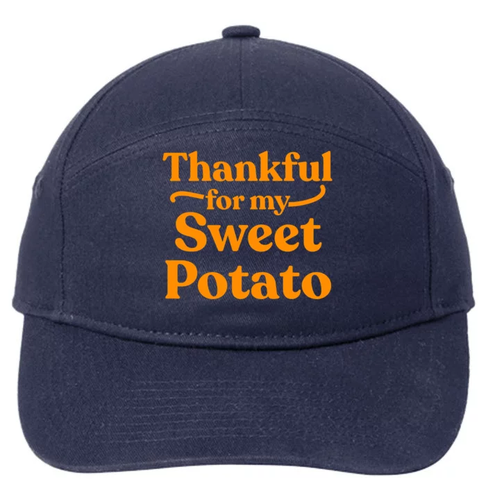 Shes My Sweet Potato I Yam Set Thanksgiving Couple 7-Panel Snapback Hat