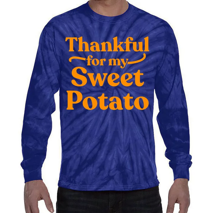 Shes My Sweet Potato I Yam Set Thanksgiving Couple Tie-Dye Long Sleeve Shirt