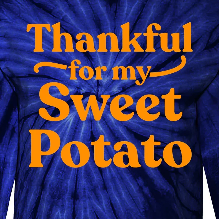 Shes My Sweet Potato I Yam Set Thanksgiving Couple Tie-Dye Long Sleeve Shirt