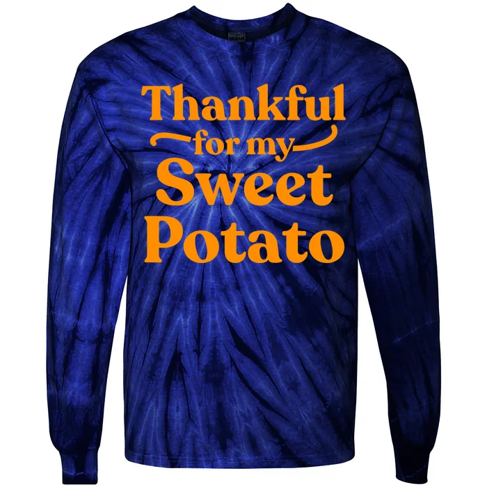 Shes My Sweet Potato I Yam Set Thanksgiving Couple Tie-Dye Long Sleeve Shirt