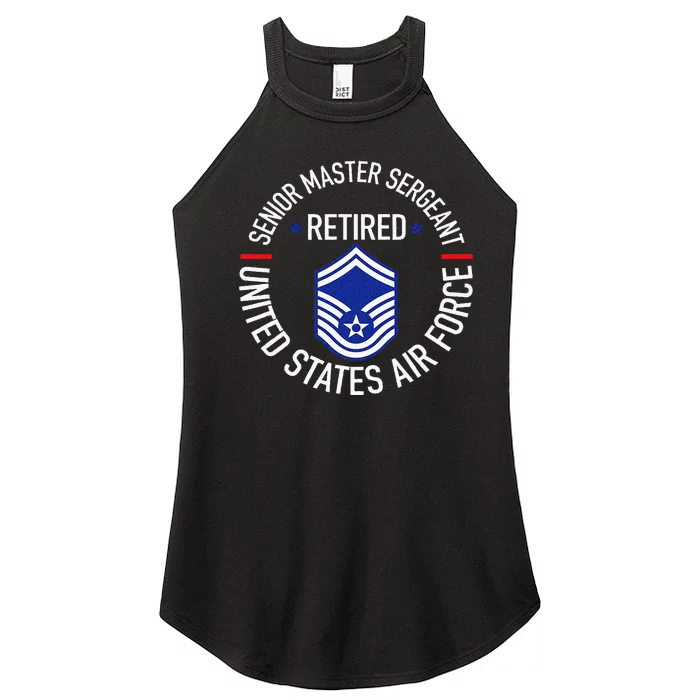 Senior Master Sergeant Retired Retirement Women’s Perfect Tri Rocker Tank