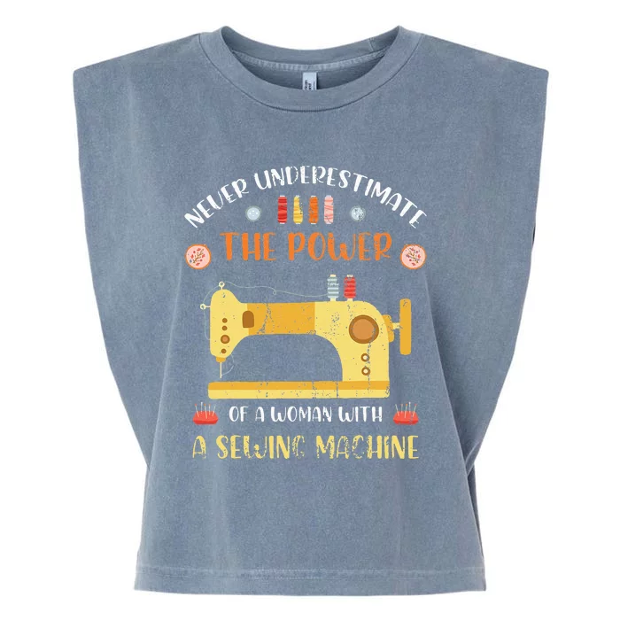 Sewing Machine Seamstress Sewer  Quilting Sewing Garment-Dyed Women's Muscle Tee