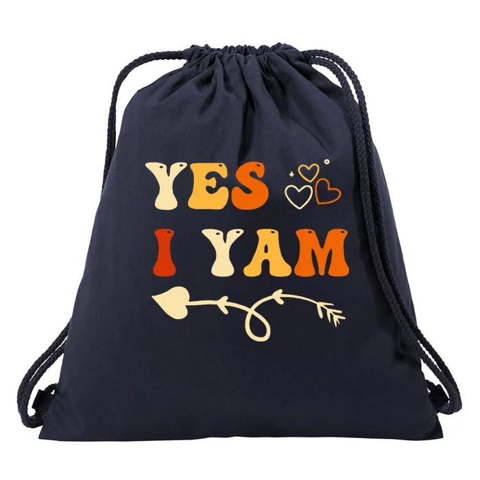 She's My Sweet Potato I Yam Set Couples Thanksgiving Drawstring Bag