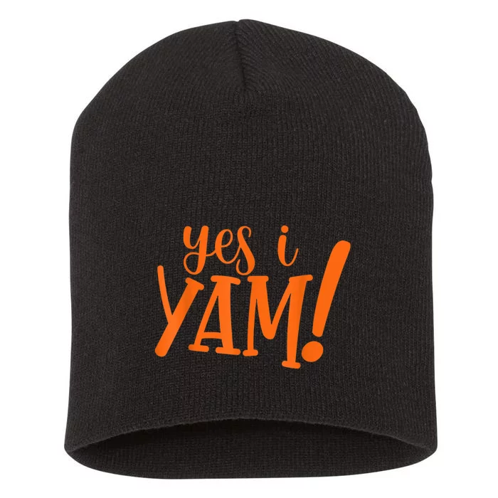 She's My Sweet Potato I YAM Thanksgiving Couple's Matching Short Acrylic Beanie