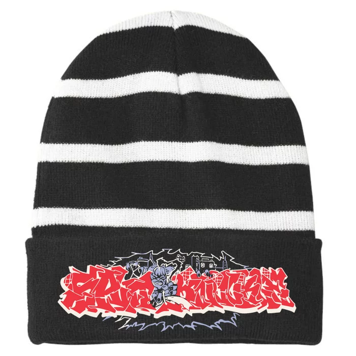 Splitknuckle Monster Striped Beanie with Solid Band