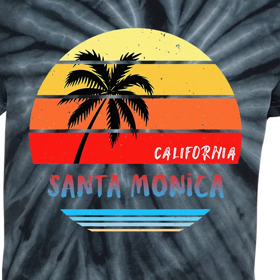 Santa Monica Santa Monica California Kids Tie-Dye T-Shirt