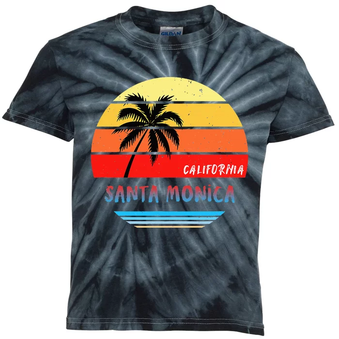 Santa Monica Santa Monica California Kids Tie-Dye T-Shirt