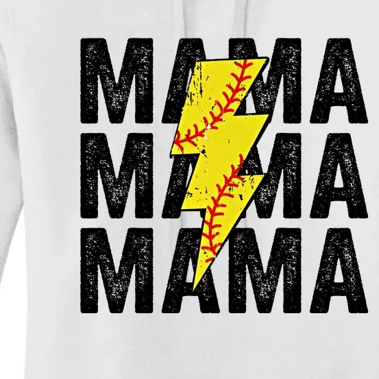 Softball Mom Softball Top For Softball Season Sports Mom Women's Pullover Hoodie