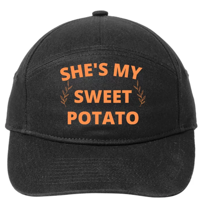 She's My Sweet Potato Yes I Yam 7-Panel Snapback Hat