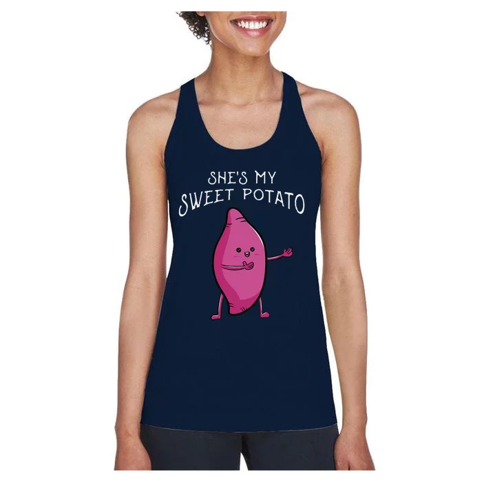 She's My Sweet Potato Yes I Yam Matching Valentine's Day Women's Racerback Tank