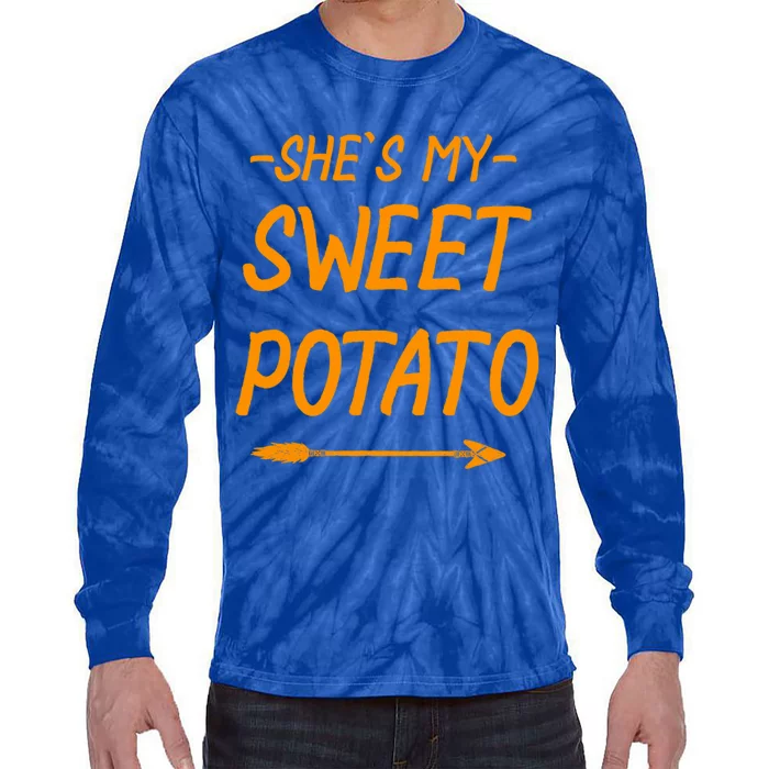 Shes My Sweet Potato Cute Gift Tie-Dye Long Sleeve Shirt