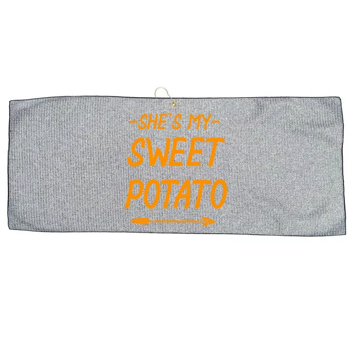 Shes My Sweet Potato Cute Gift Large Microfiber Waffle Golf Towel