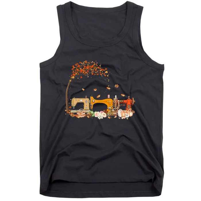 Sewing Machine Sewing Quilting Lover Quilter Fall Vibes Tank Top